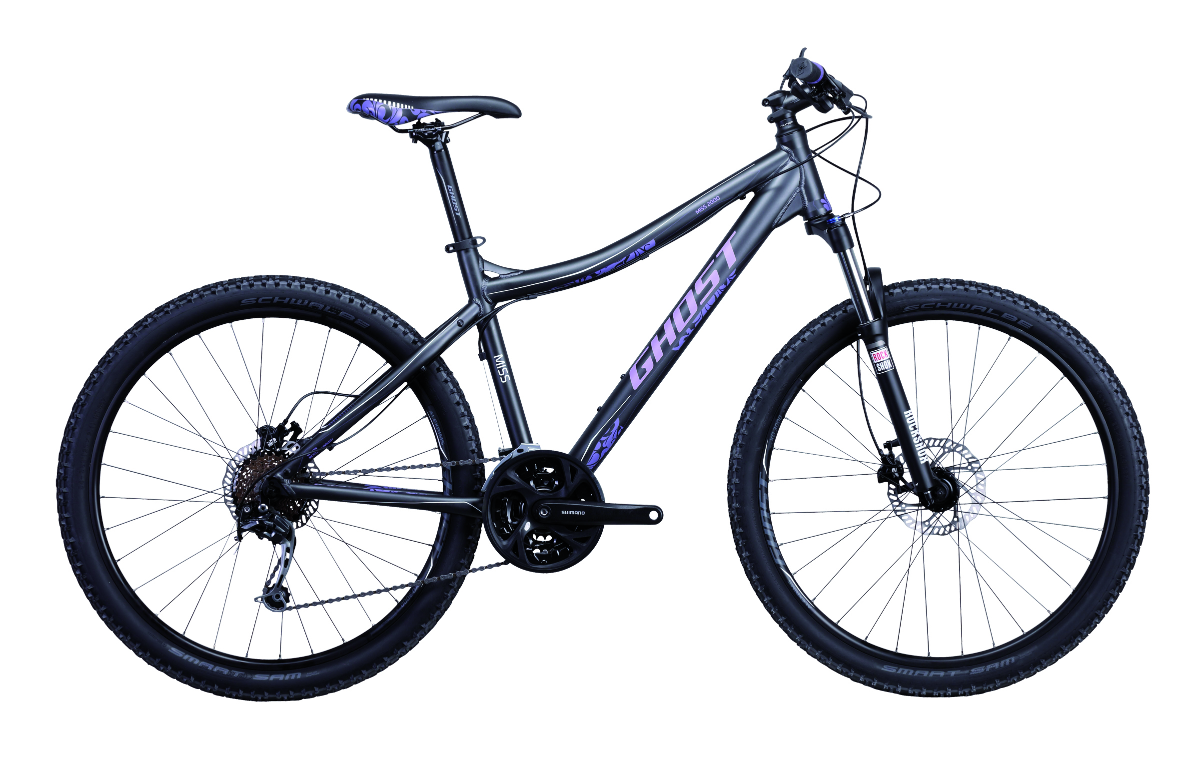 Женский велосипед Ghost Miss 2000 dark grey/purple/white (2014)